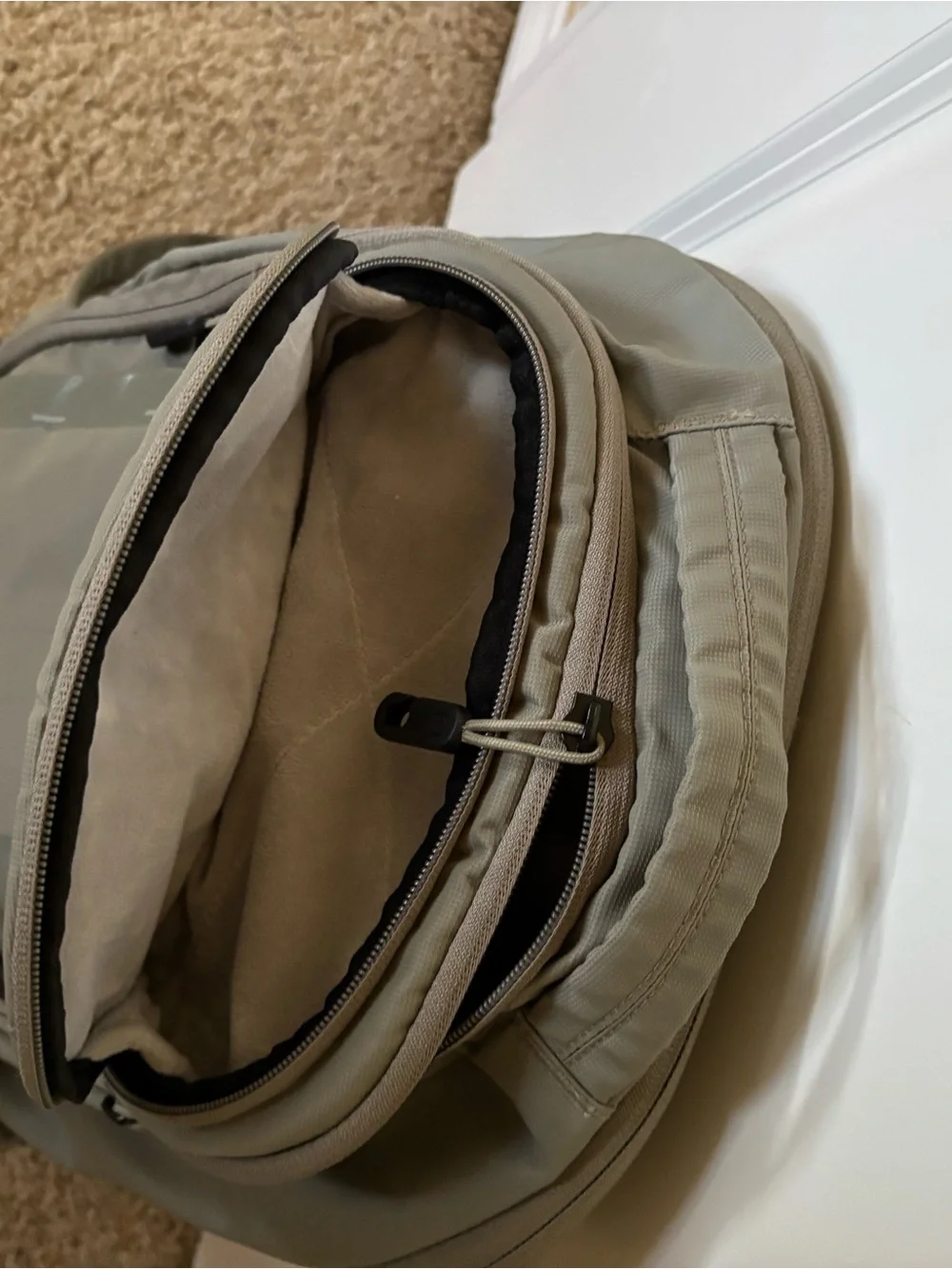SwissGear Sage Green Backpack with padded laptop compartment